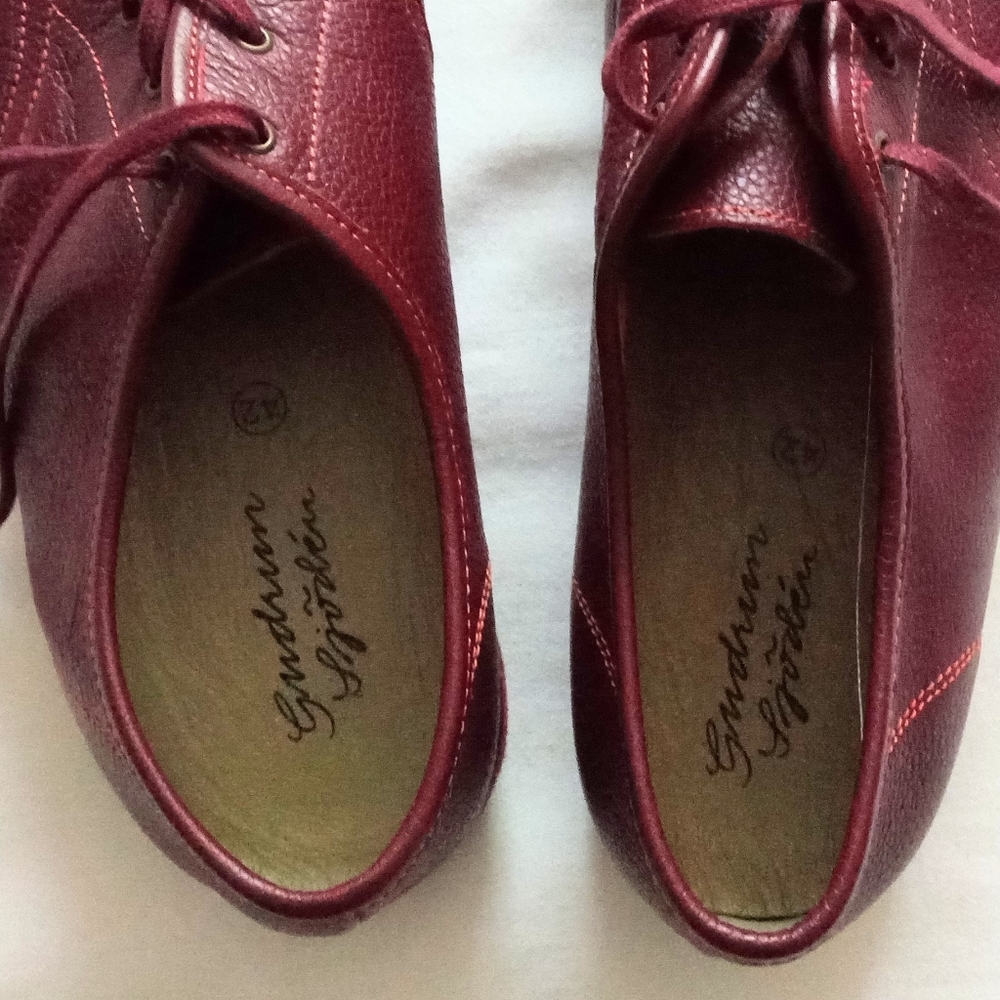 Green Unworn Gudrun Sjödén Leather Shoes Size 41 or Size 9 to 10 Wide - Picture 12 of 14